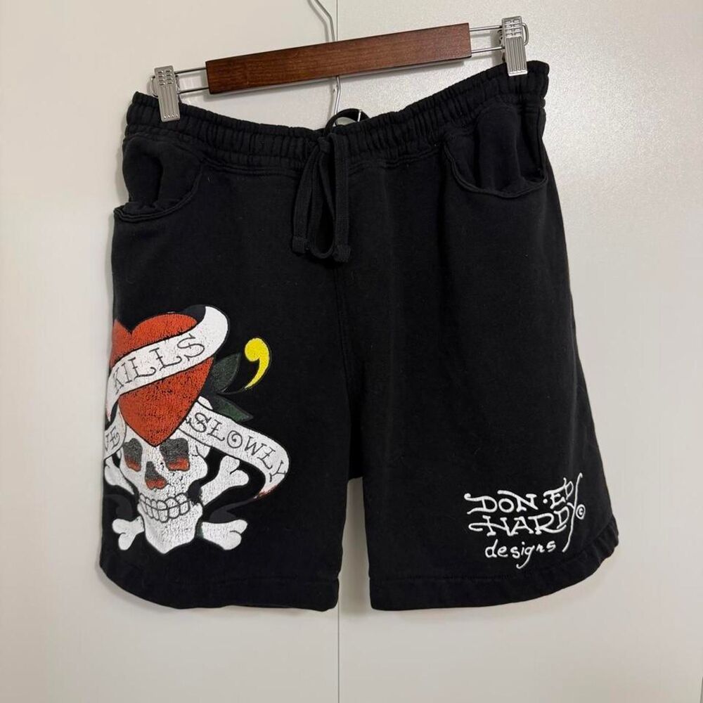 Ed-hardy Men's Black Shorts